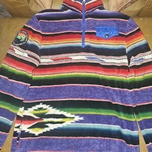 Polo Ralph Lauren Boy’s XL 18-20 Vintage Indian Aztec Serape Fleece RARE $60obo